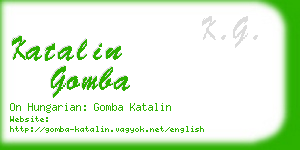 katalin gomba business card